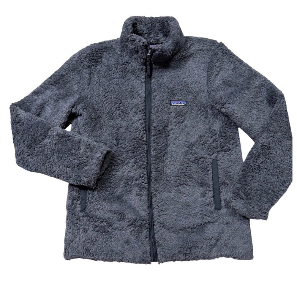 Patagonia Fleece Jacket Small Charcoal Gray Full Zip High Pile